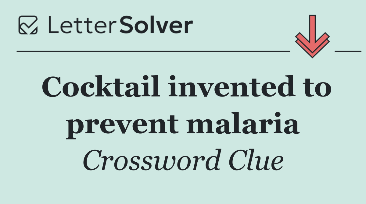 Cocktail invented to prevent malaria