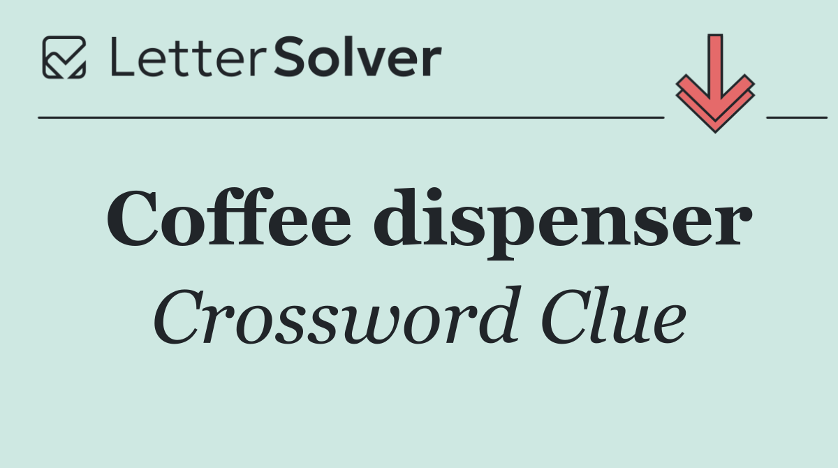 Coffee dispenser