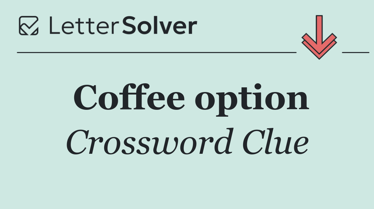 Coffee option