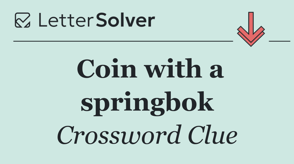 Coin with a springbok