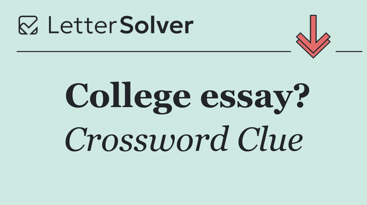 College essay?