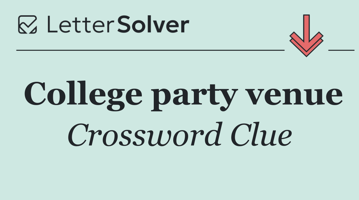 College party venue