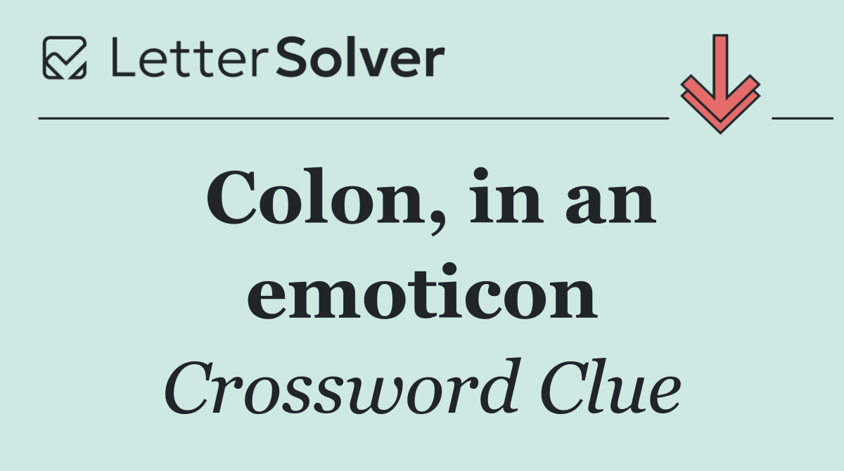Colon, in an emoticon