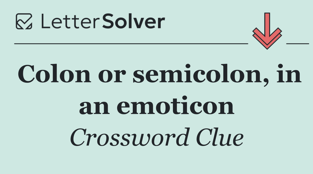Colon or semicolon, in an emoticon