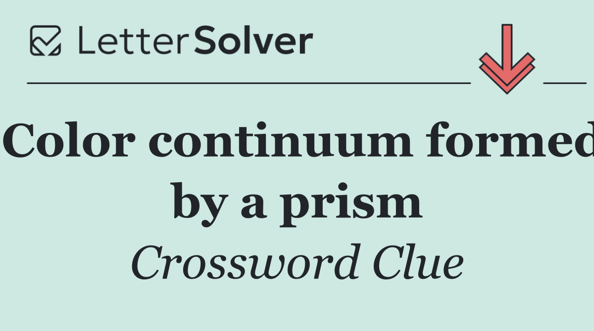 Color continuum formed by a prism