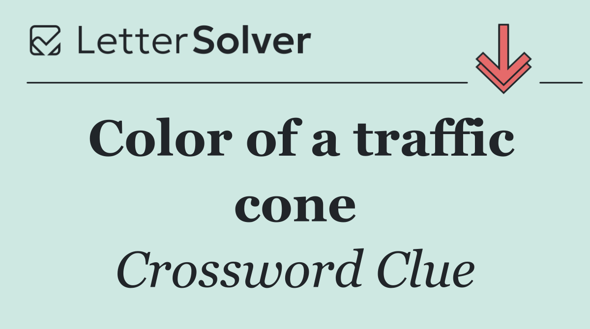 Color of a traffic cone