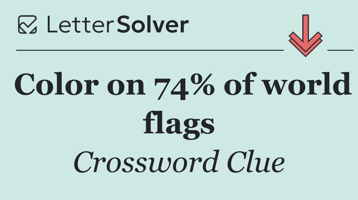 Color on 74% of world flags