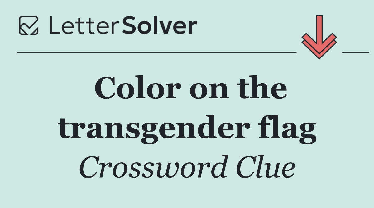 Color on the transgender flag