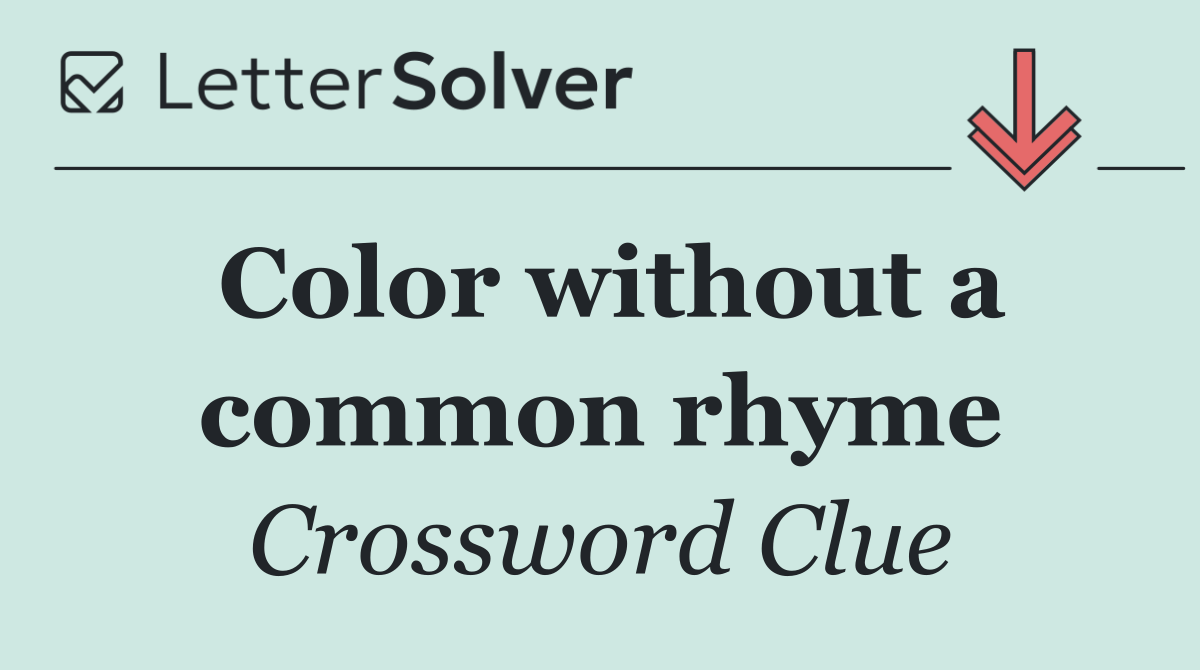 Color without a common rhyme