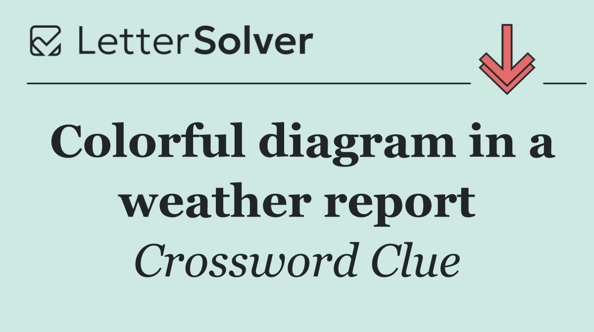Colorful diagram in a weather report