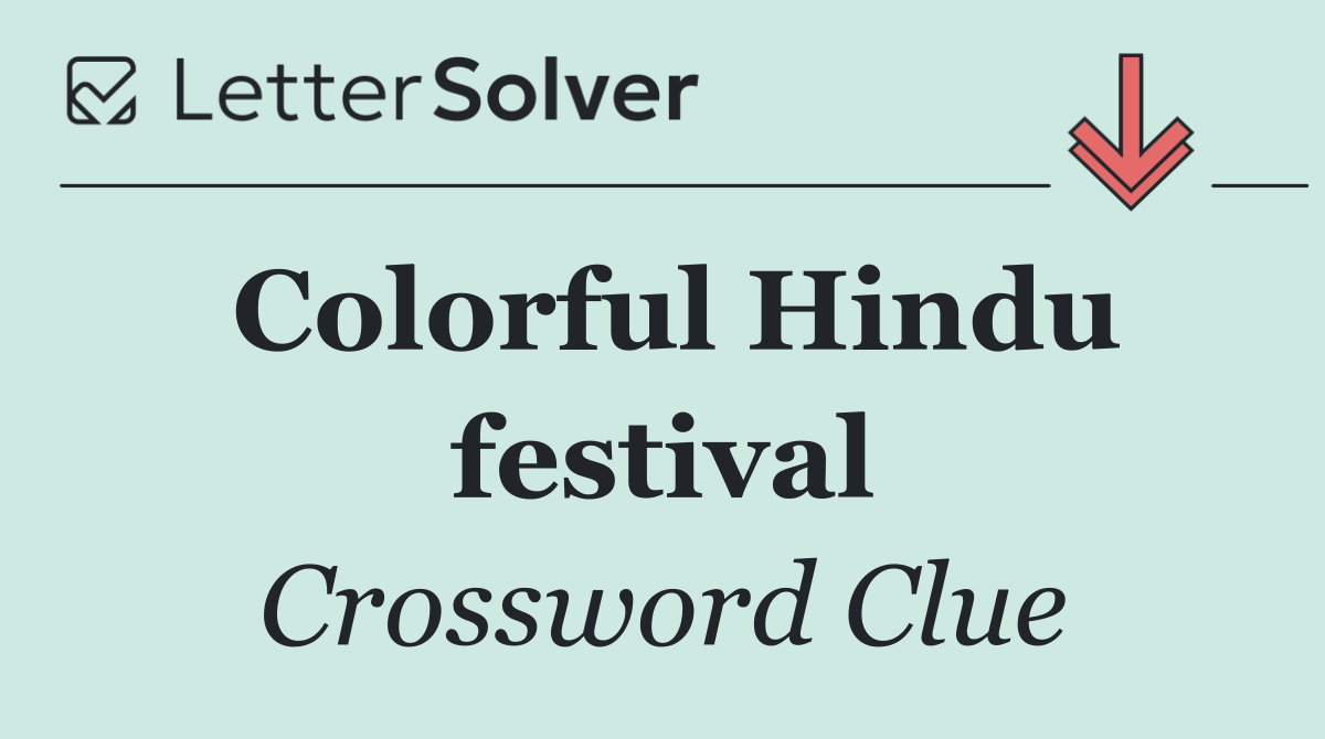 Colorful Hindu festival
