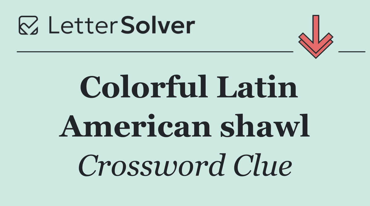 Colorful Latin American shawl