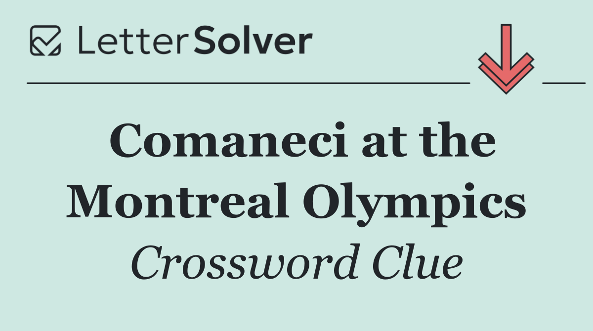 Comaneci at the Montreal Olympics