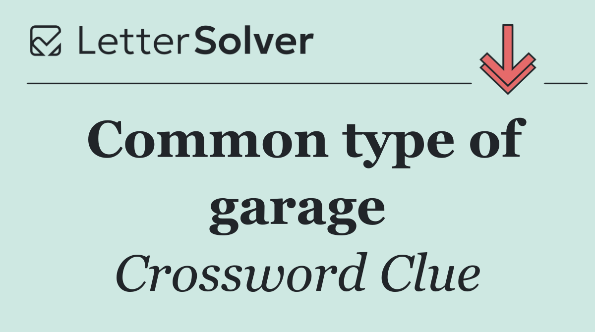 Common type of garage