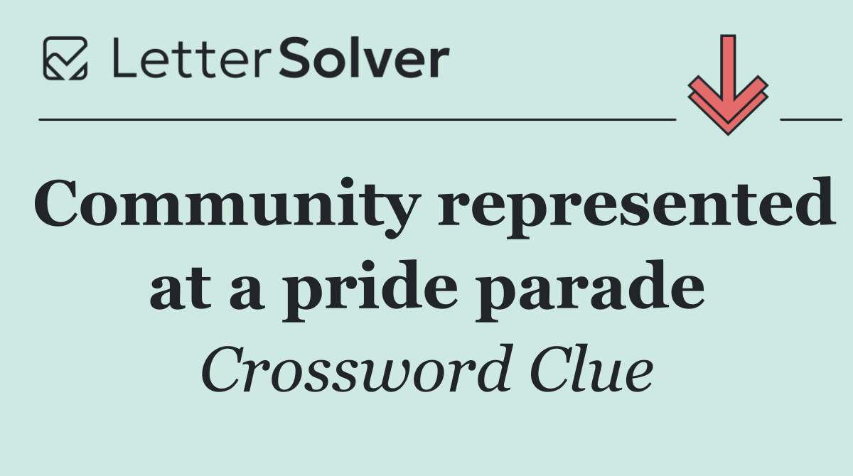Community represented at a pride parade