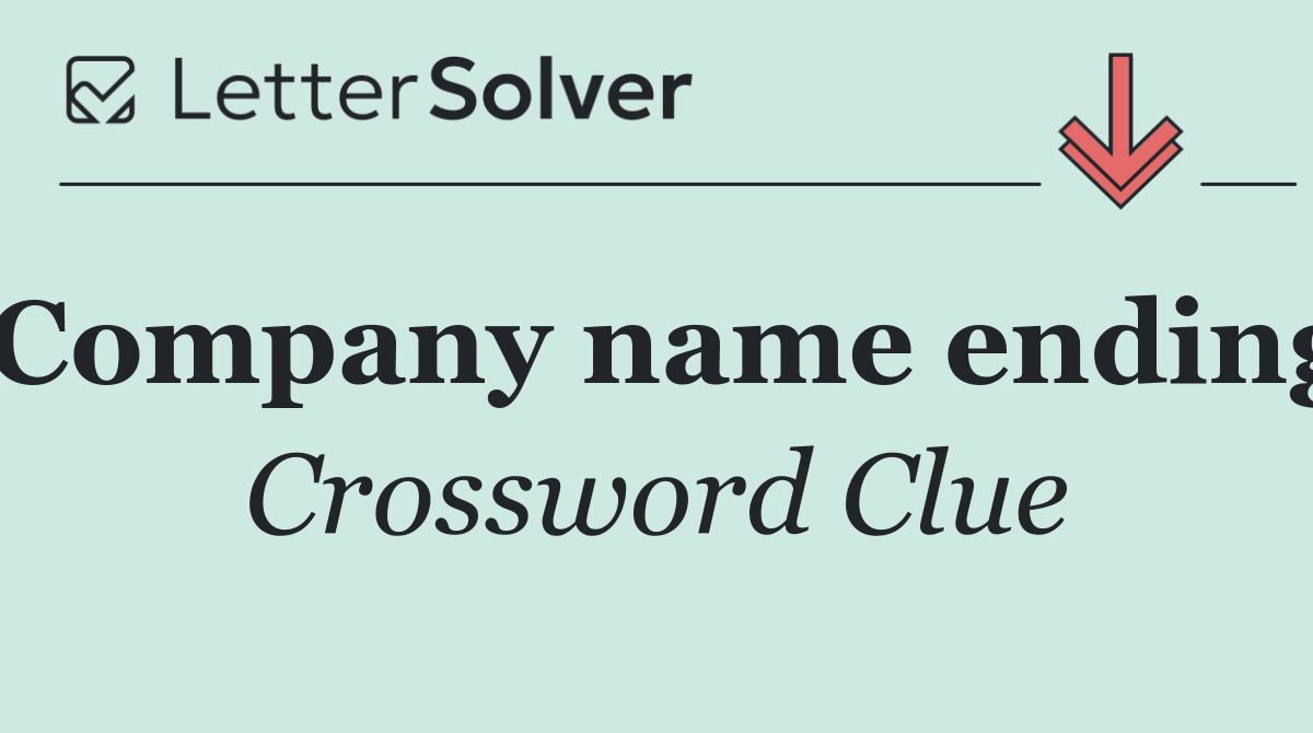 Company name ending