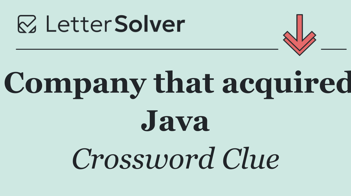 Company that acquired Java