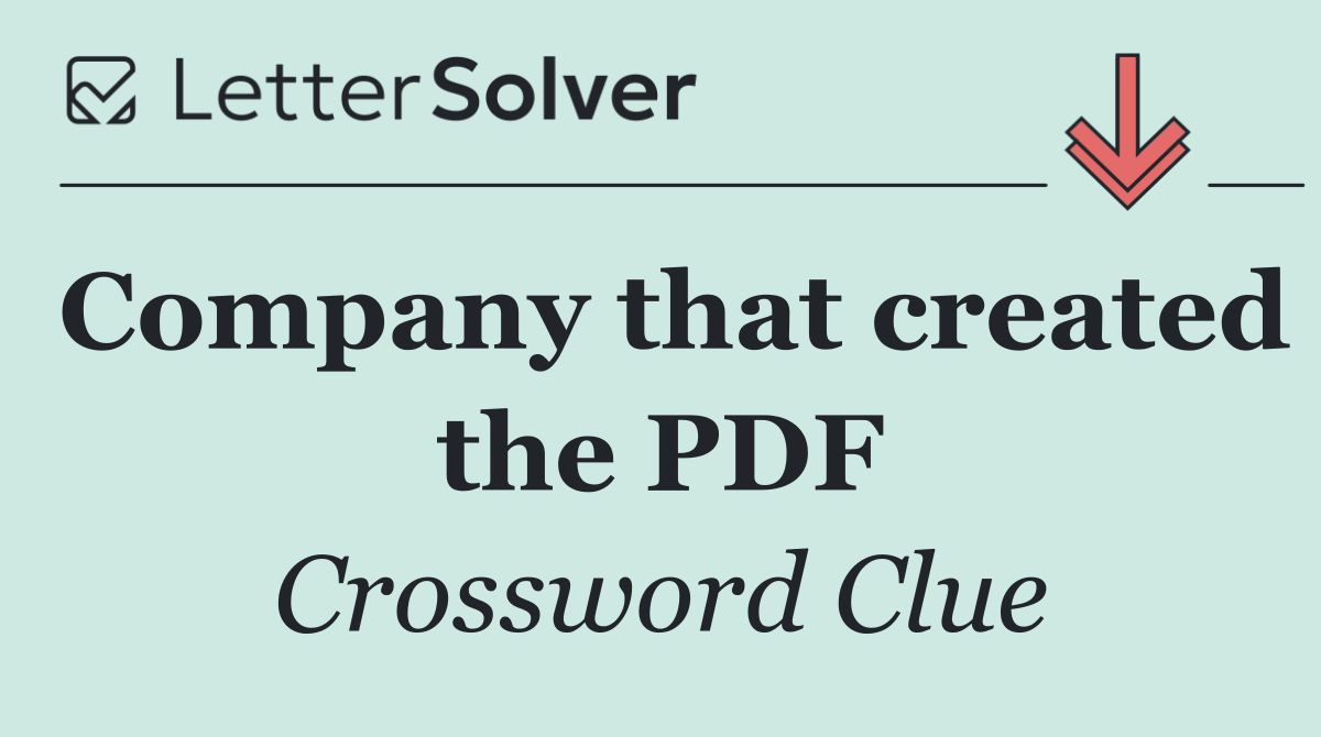 Company that created the PDF