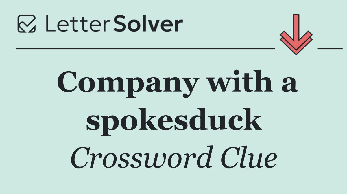 Company with a spokesduck