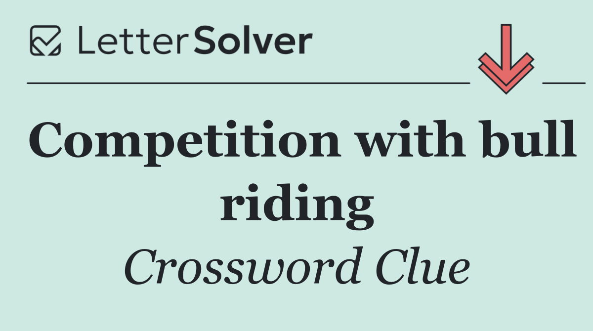 Competition with bull riding