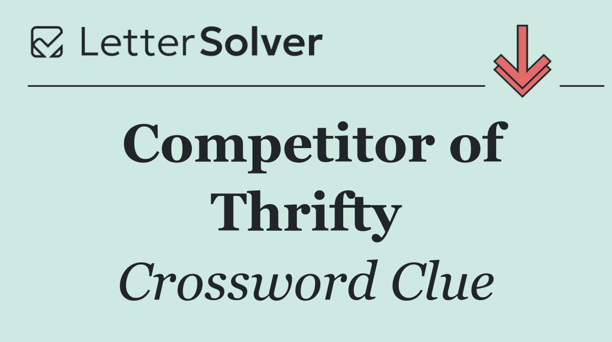 Competitor of Thrifty