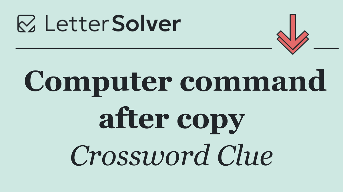 Computer command after copy