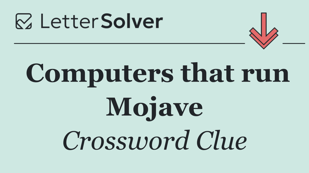 Computers that run Mojave