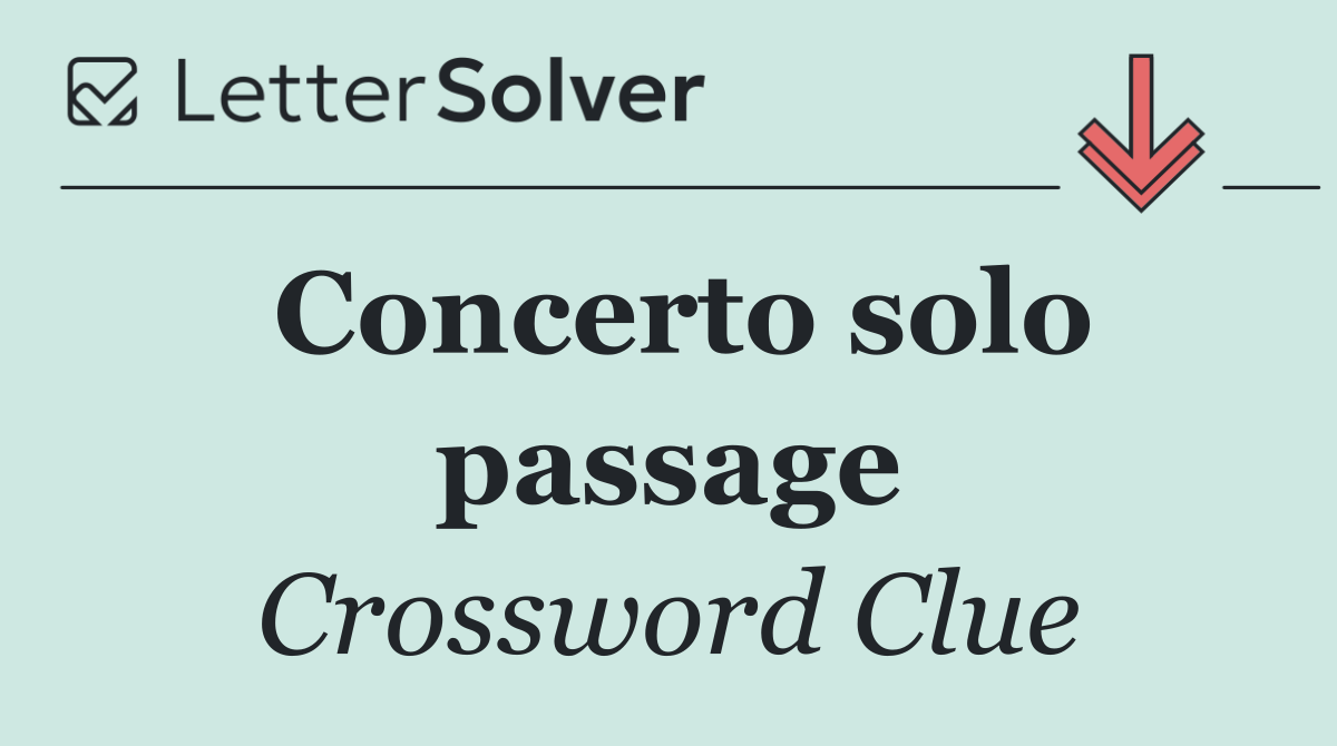 Concerto solo passage