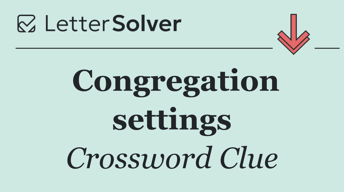 Congregation settings