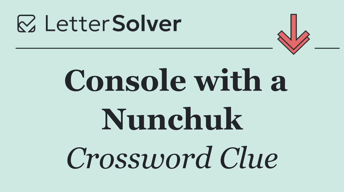 Console with a Nunchuk