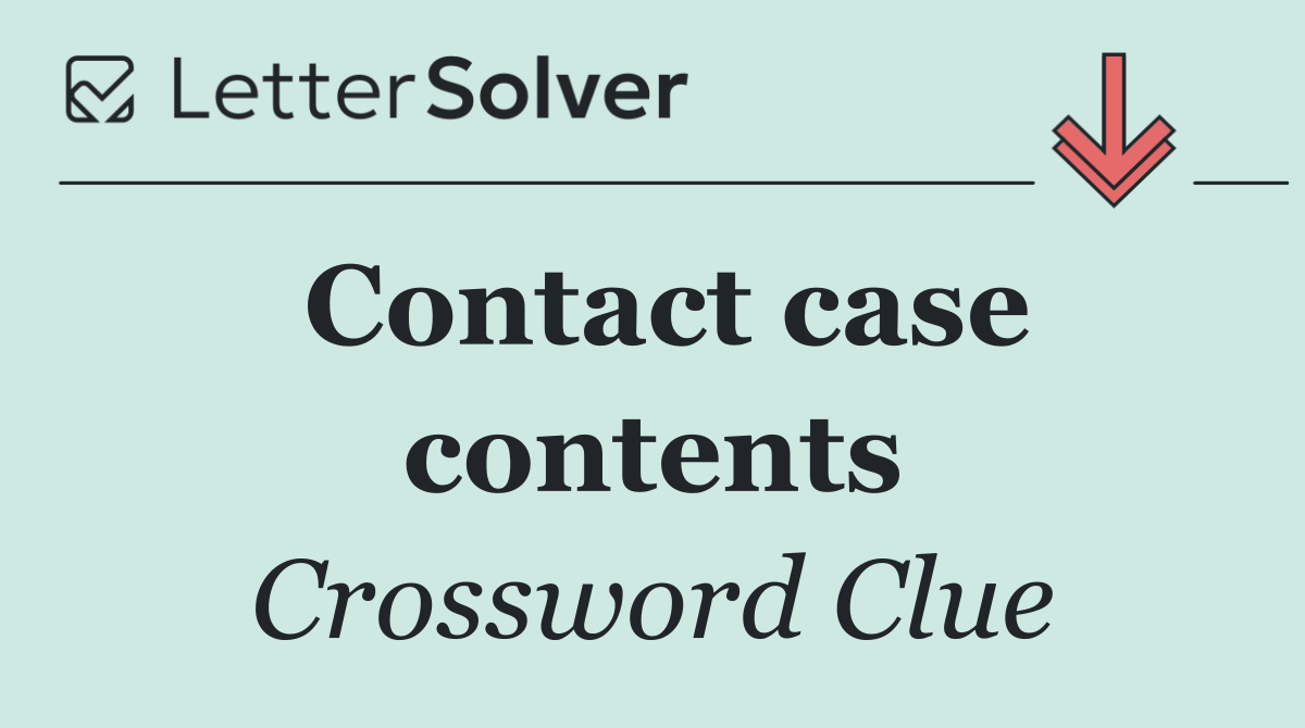 Contact case contents