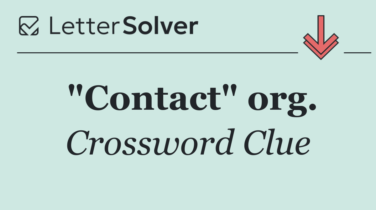 "Contact" org.