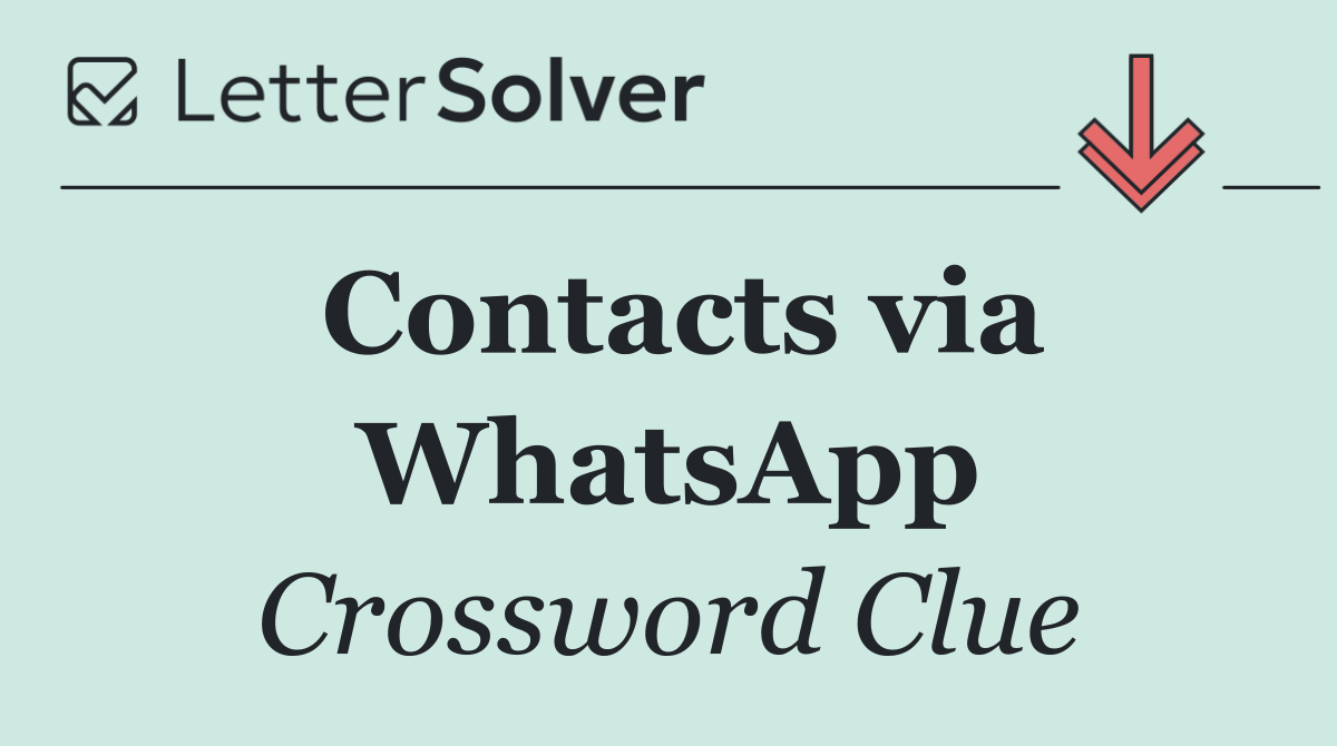 Contacts via WhatsApp