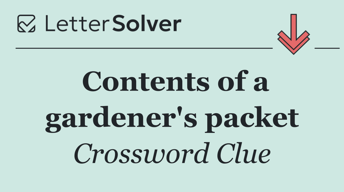 Contents of a gardener's packet