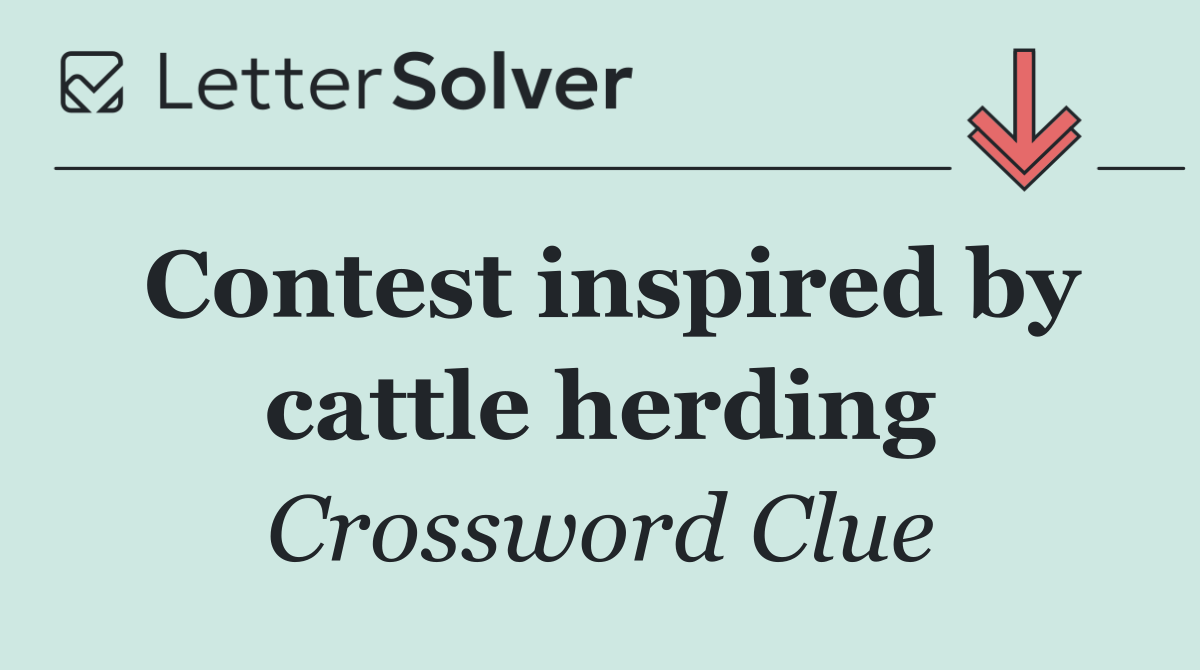 Contest inspired by cattle herding