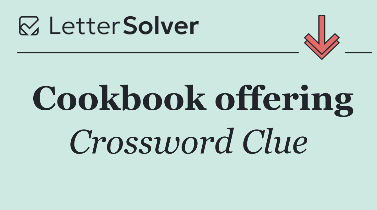 Cookbook offering