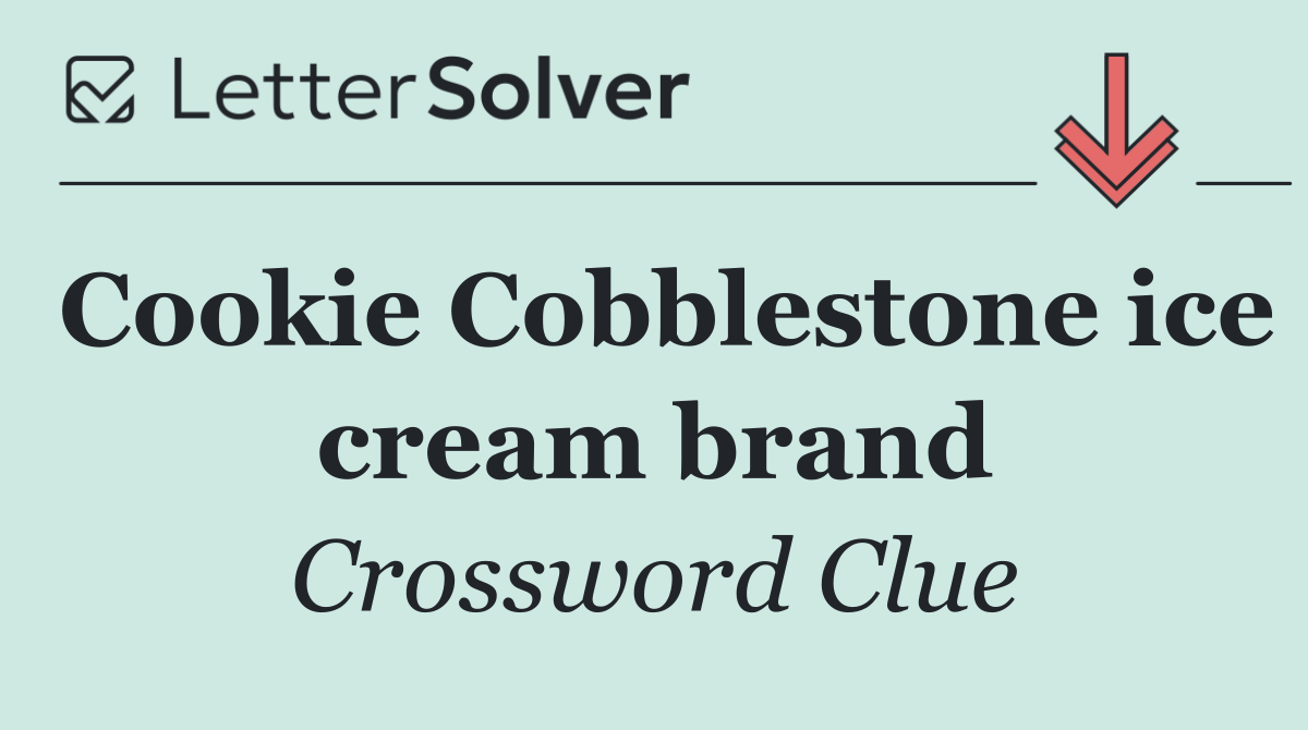Cookie Cobblestone ice cream brand
