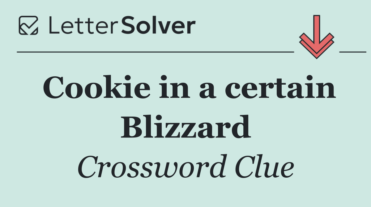 Cookie in a certain Blizzard