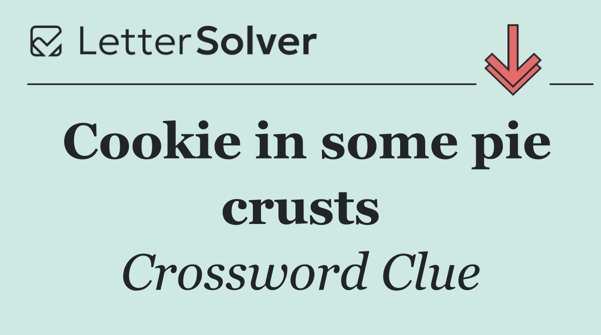 Cookie in some pie crusts