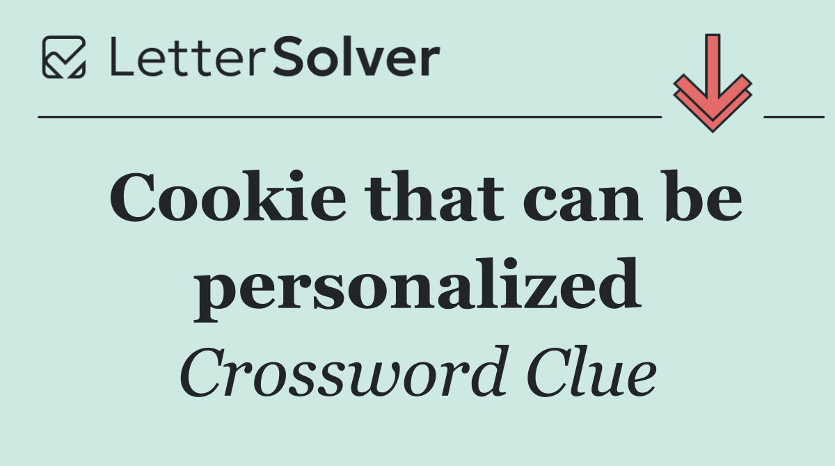 Cookie that can be personalized