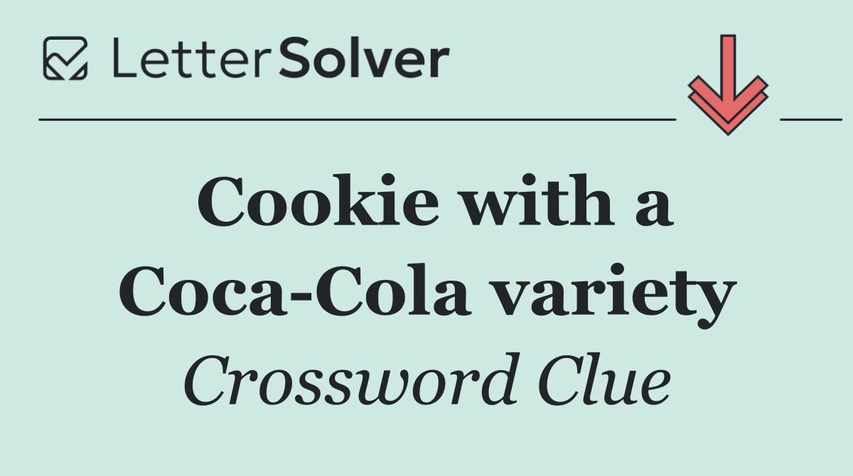 Cookie with a Coca Cola variety