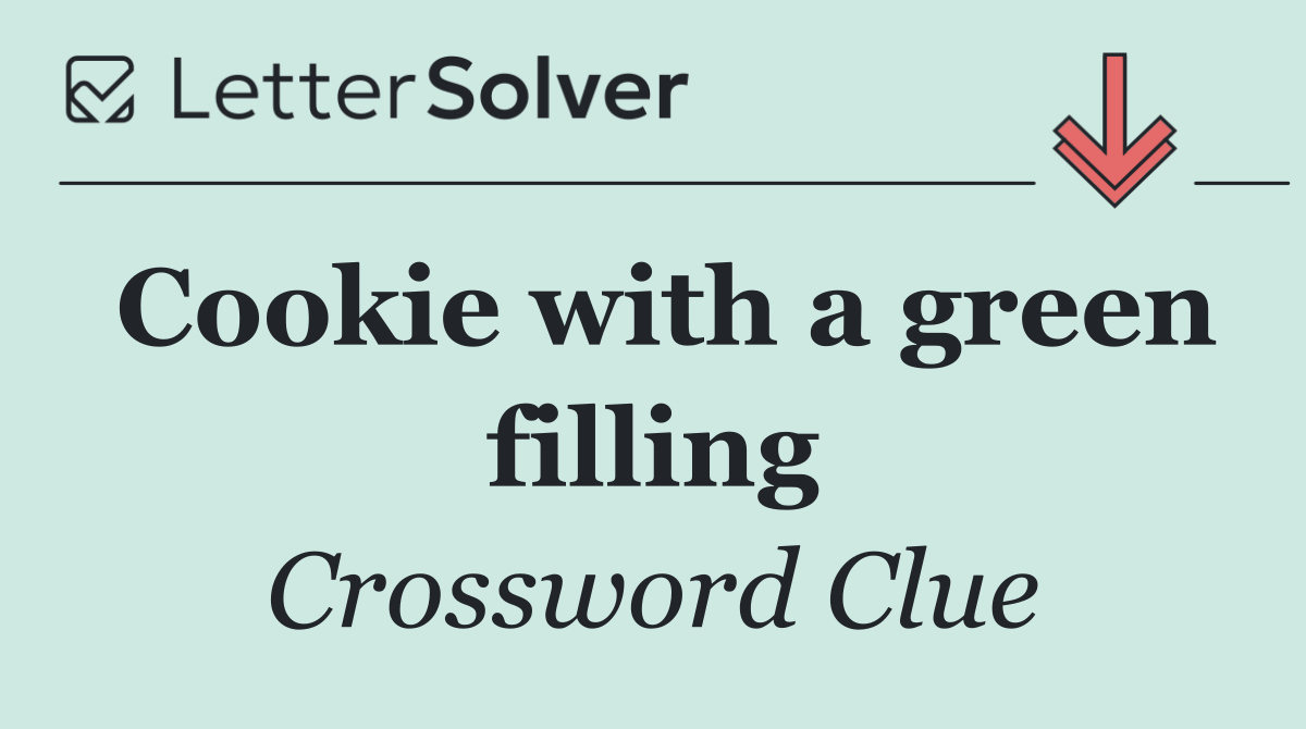 Cookie with a green filling