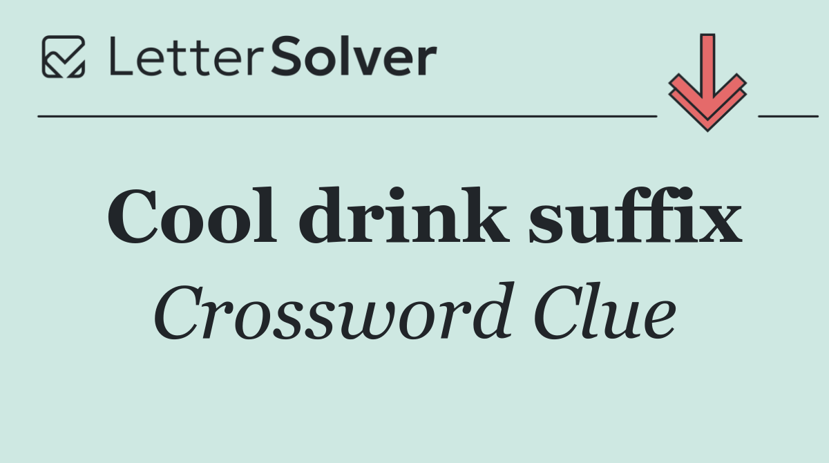 Cool drink suffix
