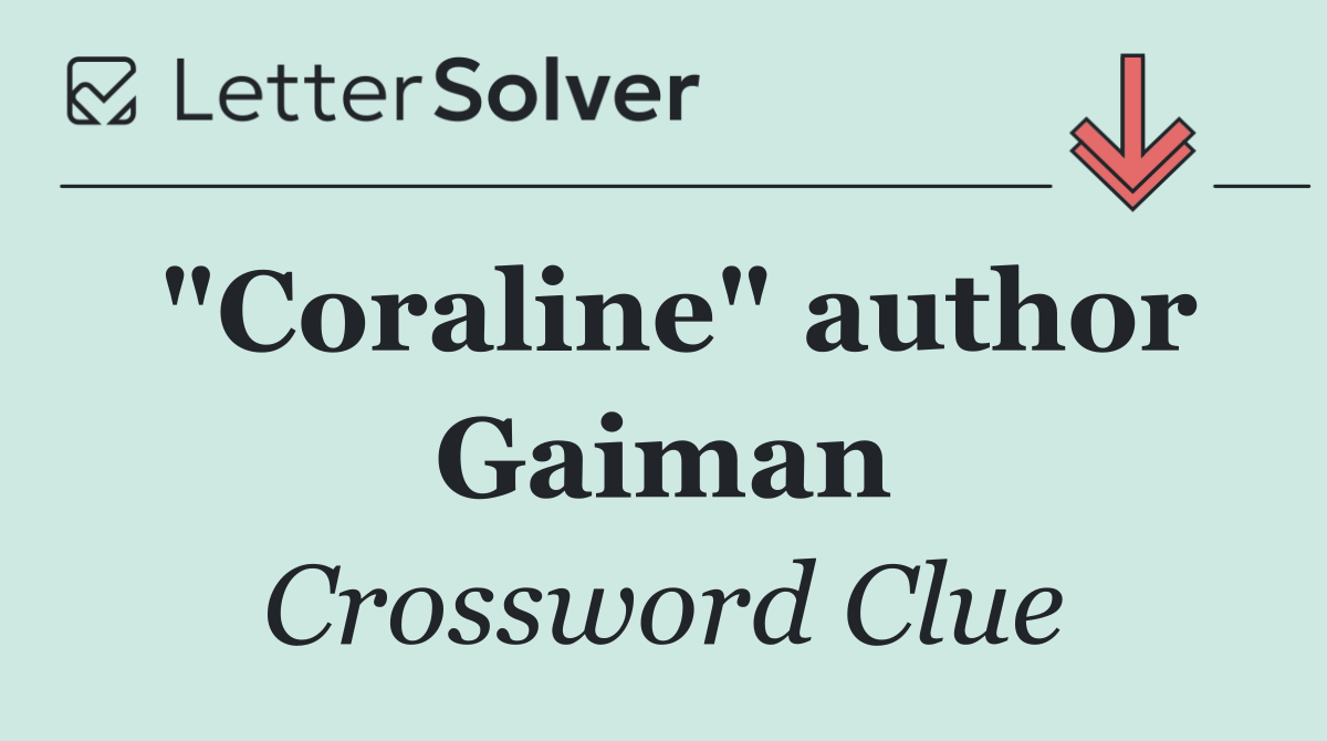"Coraline" author Gaiman