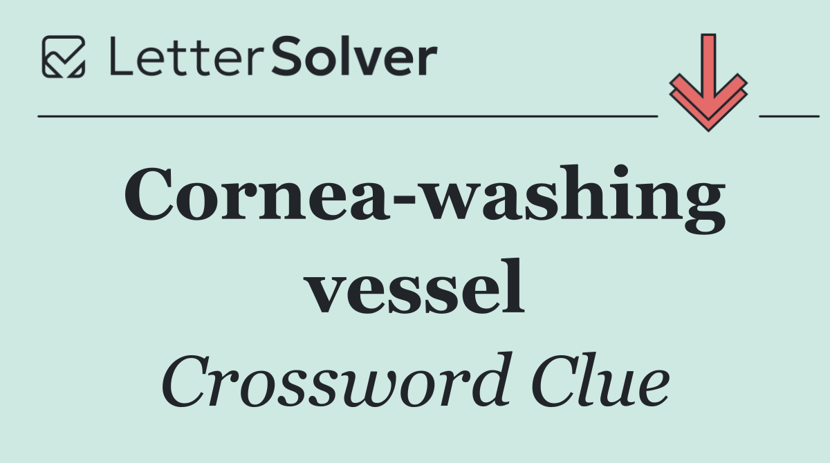 Cornea washing vessel