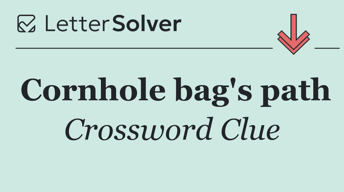 Cornhole bag's path