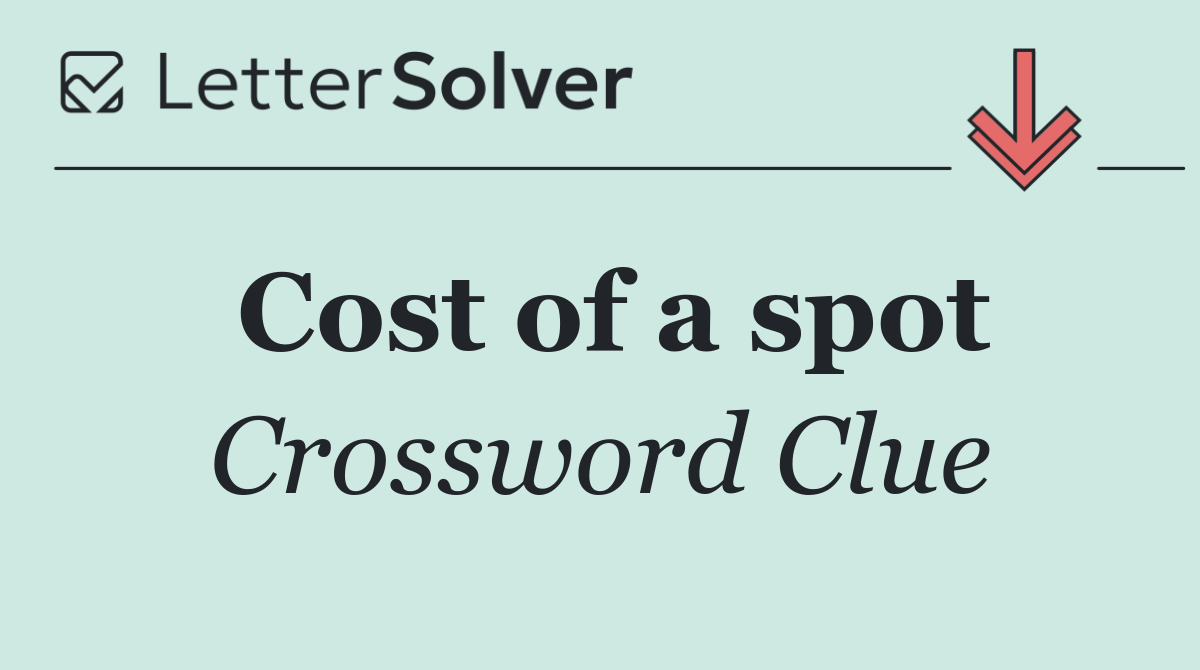 Cost of a spot
