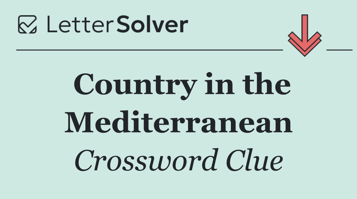 Country in the Mediterranean