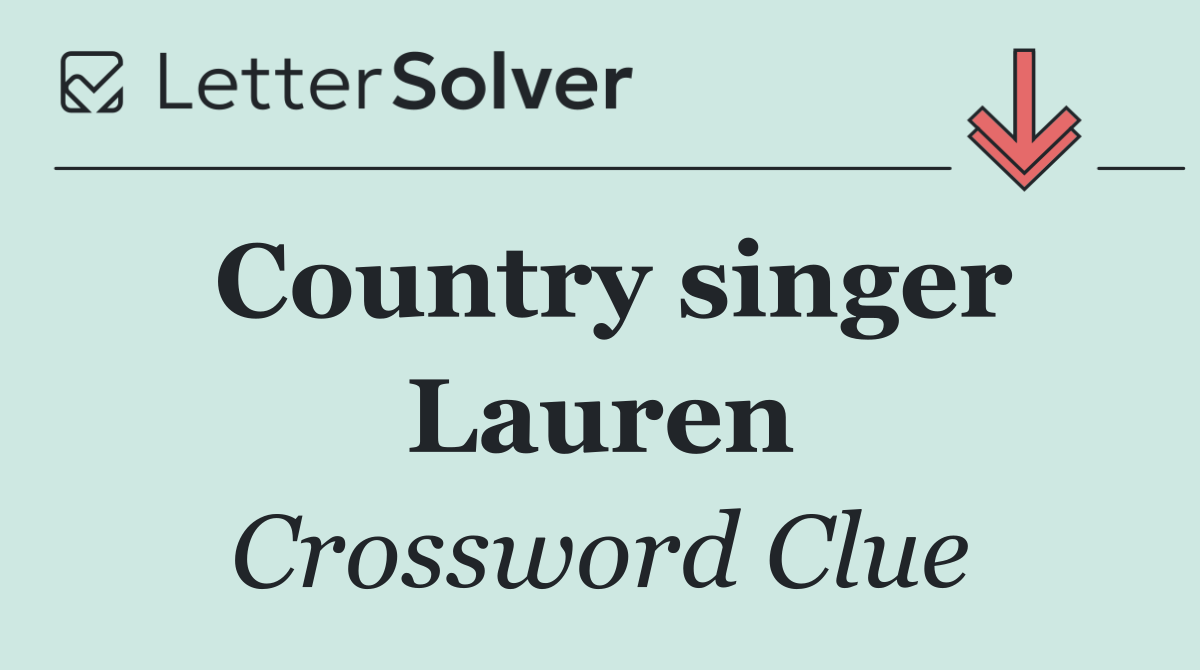 Country singer Lauren