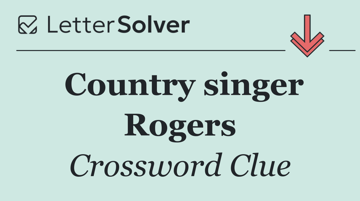 Country singer Rogers